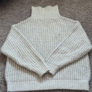 Joe Fresh Textured Gray Turtleneck Sweater